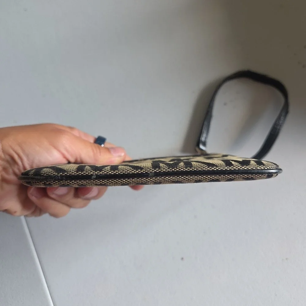 Michael Kors Monogram Brown/Tan Logo Wristlet Wallet Pouch